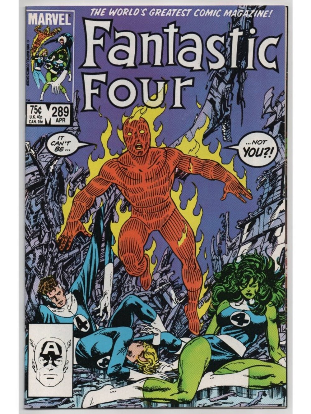 Fantastic Four 289 Marvel Comics 1986 VF 8.0 Nick Fury Blastaar